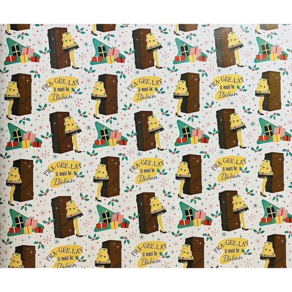 Hallmark Wrapping Paper A Christmas Story Leg Lamp 25 sq ft Roll Holiday Gift - Picture 1 of 8